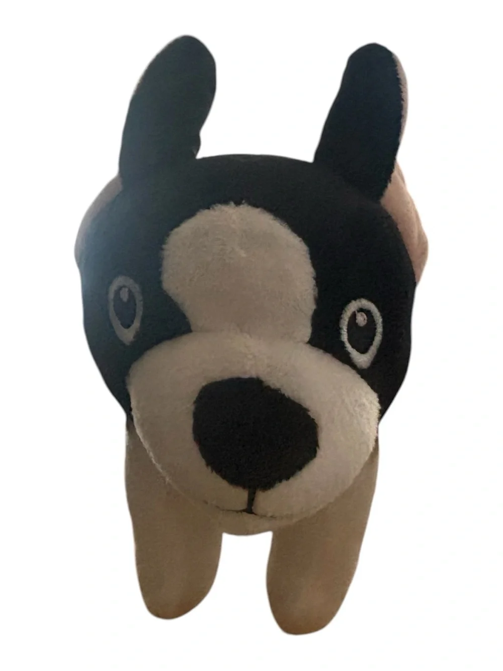 Fringe Studio Pink and Black “Pardon My Frenchie” Plush Dog Squeaker Toy NWT